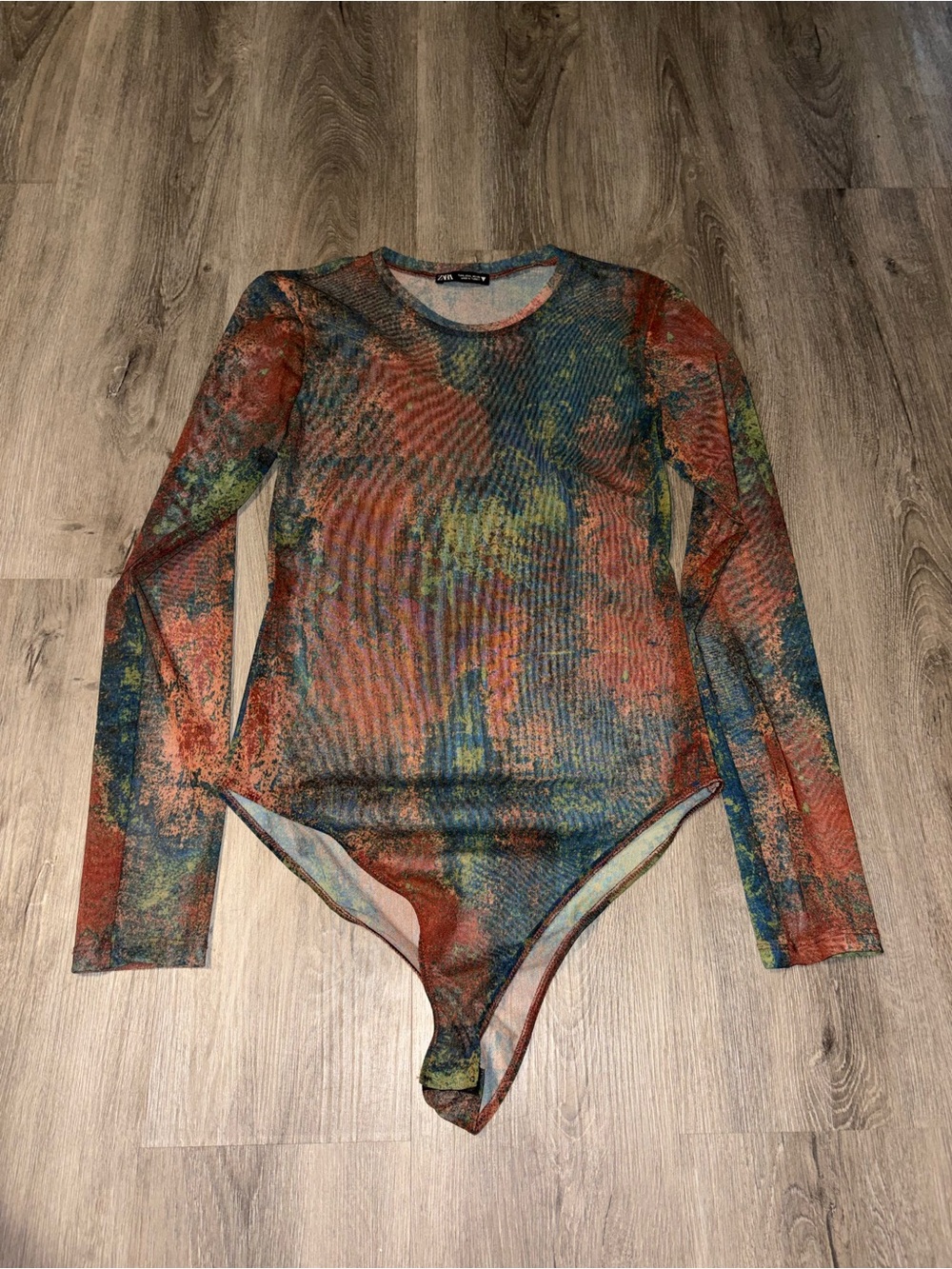 Zara | Printed Sheer Bodysuit